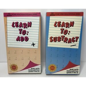 Learn To Add & Subtract Home Video Educational Series‎ VHS Cassette Tape